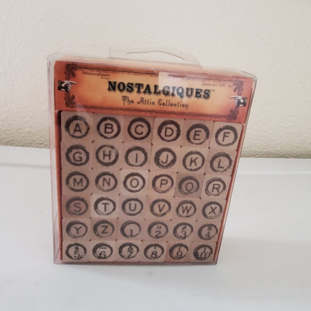 EK Success Nostalgiques Typewriter ABC Stamp Set Rebecca Sower Attic Collection